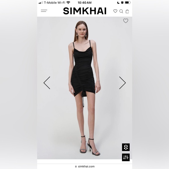 Jonathan simkhai Trixie mesh mini dress BNWT -M - Picture 4 of 7